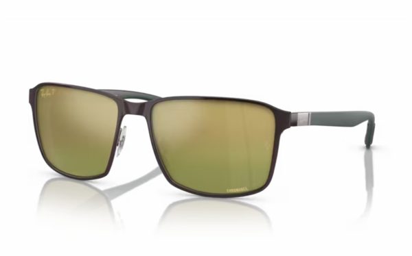 Ray-Ban Sunglasses RB 3721-CH 188/6O Lens Size 59 Frame Shape Square Lens Color Gold Green Polarized for Men