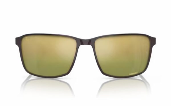 Ray-Ban Sunglasses RB 3721-CH 188/6O Lens Size 59 Frame Shape Square Lens Color Gold Green Polarized for Unisex