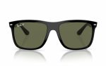 Ray-Ban Boyfriend Two Sunglasses RB 4547 601/58 Lens Size 57 and 60 Frame Shape Square Lens Color Green Polarized for Unisex