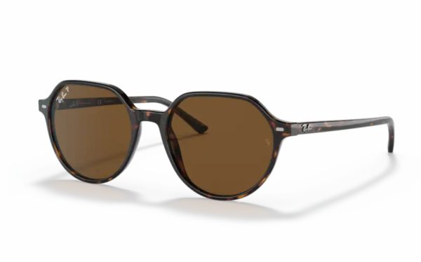 Ray-Ban Thalia Sunglasses RB 2195 902/57 Lens Size 51 and 53 Frame Shape Square Lens Color Brown Polarized for Unisex