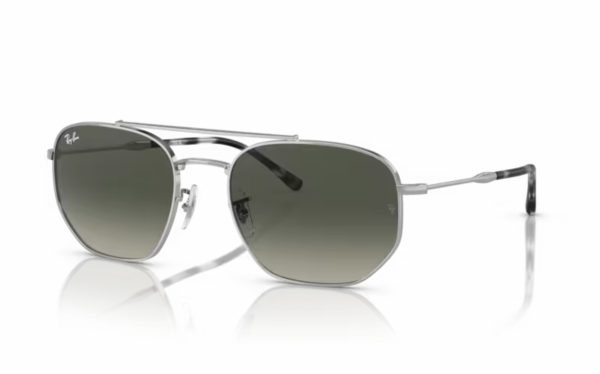 Ray-Ban Sunglasses RB 3707 003/71 Lens Size 54 and 57 Frame Shape Hexagon Lens Color Gray for Unisex