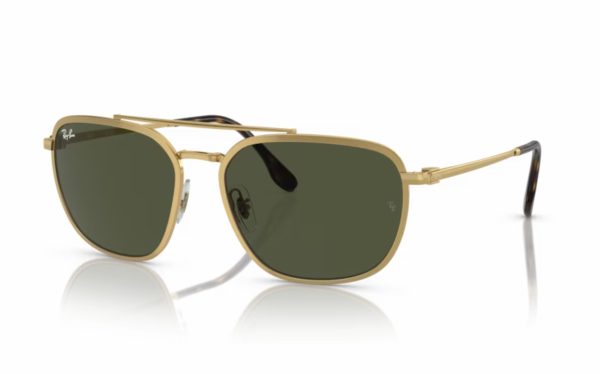 Ray-Ban Sunglasses RB 3708 001/31 Lens Size 56 and 59 Frame Shape Square Lens Color Green for Men