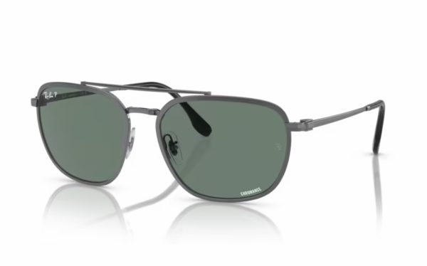 Ray-Ban Sunglasses RB 3708 004/O9 Lens Size 56 and 59 Frame Shape Square Lens Color Gray Polarized Chromance for Men