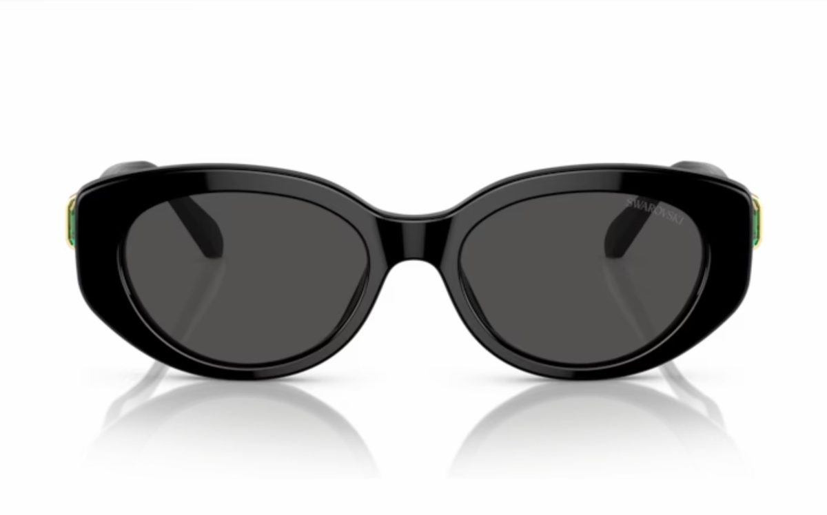 Swarovski Sunglasses SK 6002 100187 Lens Size 53 Frame Shape Oval Lens Color Gray for Women