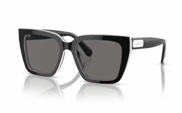 Swarovski Sunglasses SK 6013 101581 Lens Size 54 Frame Shape Square Lens Color Gray Polarized for Women