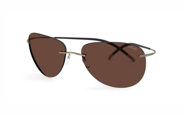 Silhouette Sunglasses 8697 6140 Aviator Frame Shape and Lens Color Brown for Men