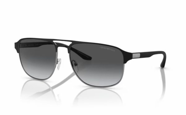 Emporio Armani Sunglasses EA 2144 3365/11 Lens Size 60 Frame Shape Aviator Lens Color Gray Polarized for Men
