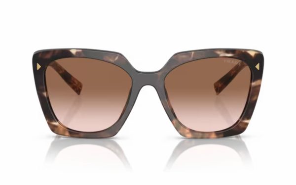 Prada Sunglasses PR 23ZS 07R-0A6 Lens Size 54 Square Frame Shape Lens Color Brown for Women