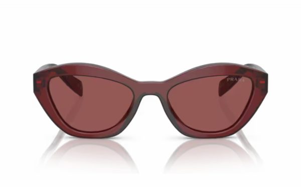 Prada sunglasses PR A02S 18O-80B lens size 52 frame shape butterfly lens color purple for women