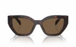 Prada sunglasses PR A09S 16N-5Y1 lens size 53 frame shape butterfly lens color brown for women