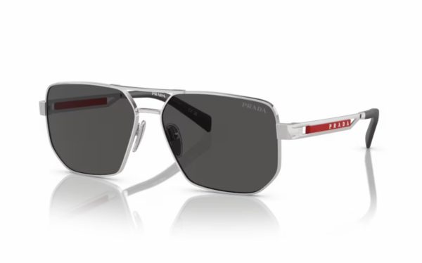 Prada Sunglasses PS 51ZS 1BC-06F Lens Size 59 Frame Shape Aviator Lens Color Gray for Men