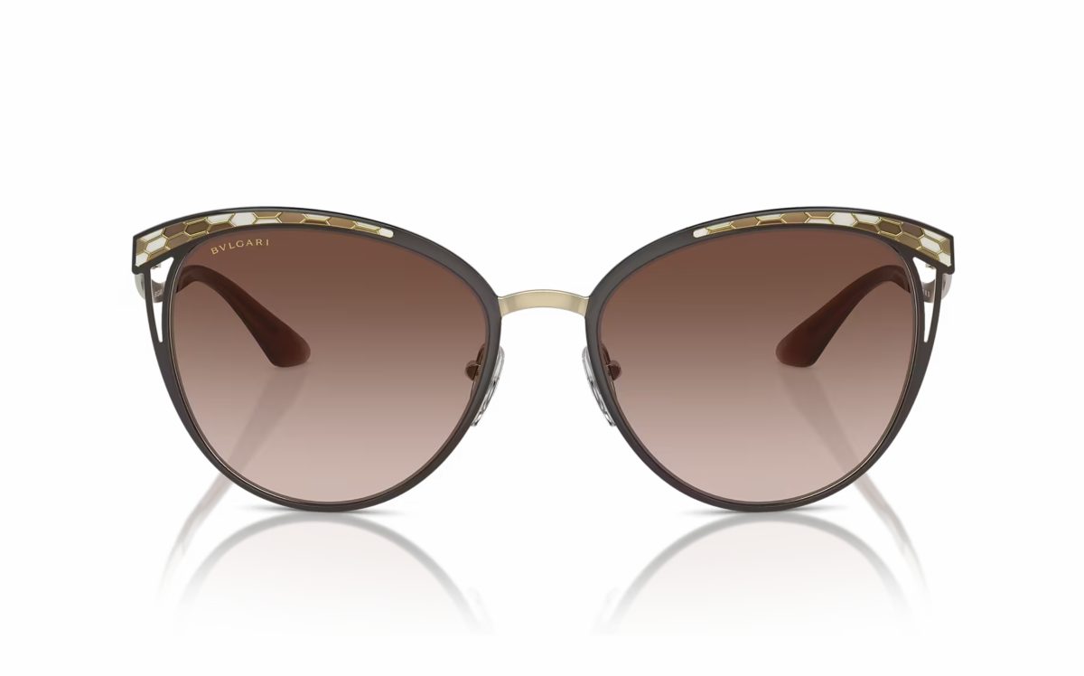 Bvlgari Sunglasses BV 6083 2030/13 Lens Size 56 Frame Shape Cat Eye Lens Color Brown For Women