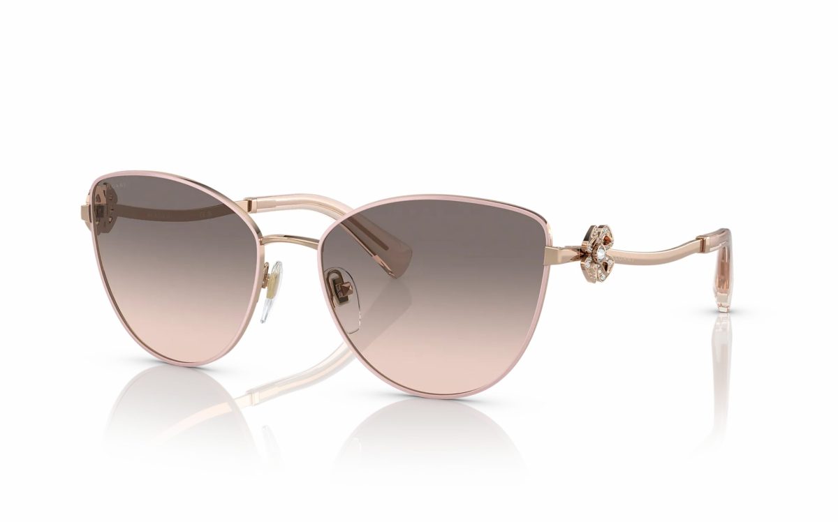 Bvlgari Sunglasses BV 6185-B 2014/3B Lens Size 57 Frame Shape Cat Eye Lens Color Gray Pink For Women
