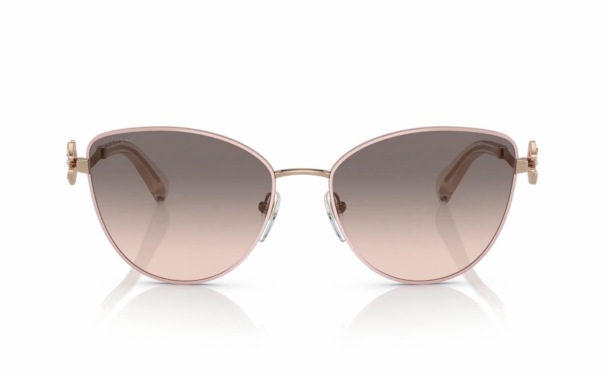 Bvlgari Sunglasses BV 6185-B 2014/3B Lens Size 57 Frame Shape Cat Eye Lens Color Gray Pink For Women