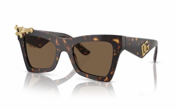 Dolce & Gabbana Sunglasses DG 4434 502/73 Lens Size 51 Frame Shape Cat Eye Lens Color Brown for Women