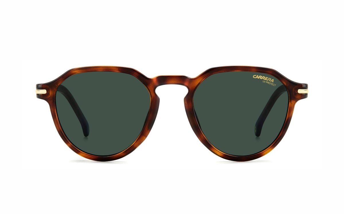 نظارة شمسية كاريرا CAR 314/S 086/QT حجم العدسة 50 شكل الاطار دائري لون العدسة أخضر للجنسين