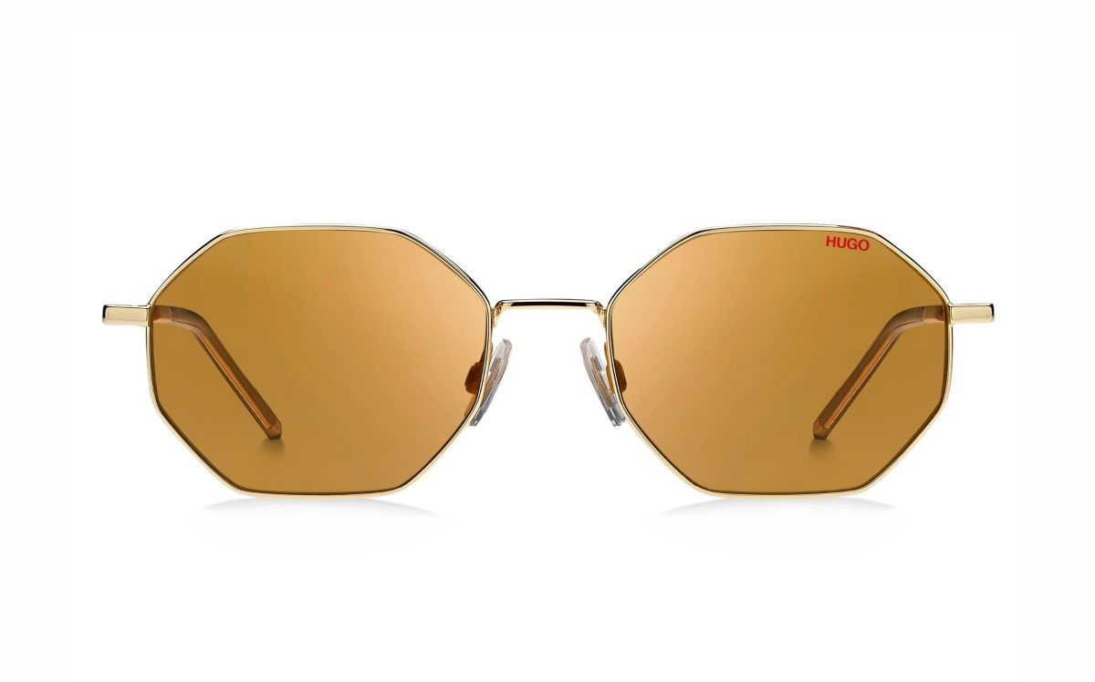Hugo Boss Sunglasses HUG 1118/S DYGVP Lens Size 55 Frame Shape Round Lens Color Gold for Men