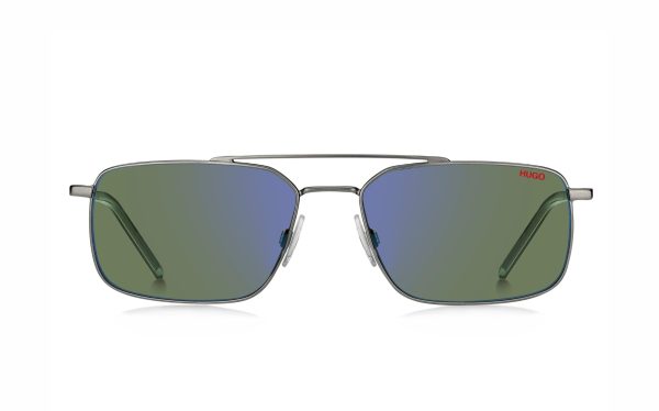 نظارة شمسية هوغو بوس HUG 1119/S 5MOHZ حجم العدسة 58 شكل الاطار افياتور لون العدسة أزرق أخضر رجالي