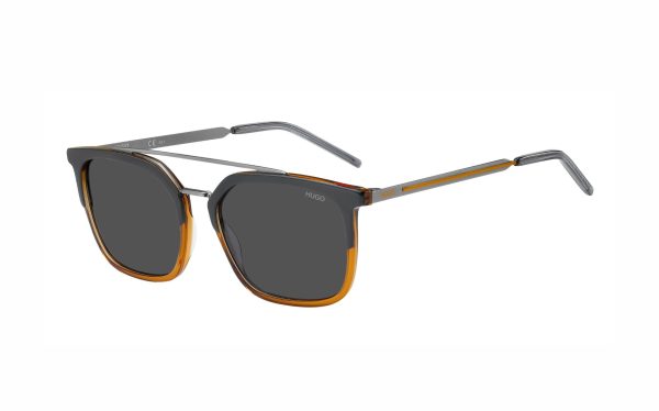 Hugo Boss Sunglasses HUG 1124/S MQEIR Lens Size 55 Frame Shape Rectangle Lens Color Gray for Men