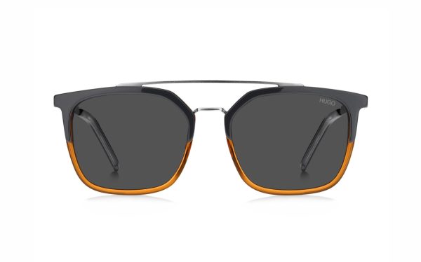 نظارة شمسية هوغو بوس HUG 1124/S MQEIR حجم العدسة 55 شكل الاطار مستطيل لون العدسة رمادي رجالي