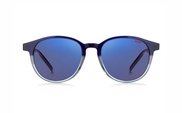 Hugo Boss Sunglasses HUG 1127/S ZX9XT Lens Size 52 Frame Shape Round Lens Color Blue for Men