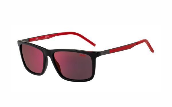 نظارة شمسية هوغو بوس HUG 1139/S 807AO حجم العدسة 56 شكل الاطار مستطيل لون العدسة أحمر رجالي