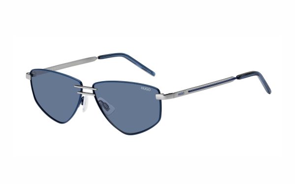 نظارة شمسية هوغو بوس HUG 1167/S DTYKU حجم العدسة 60 شكل الاطار سداسي لون العدسة أزرق رجالي