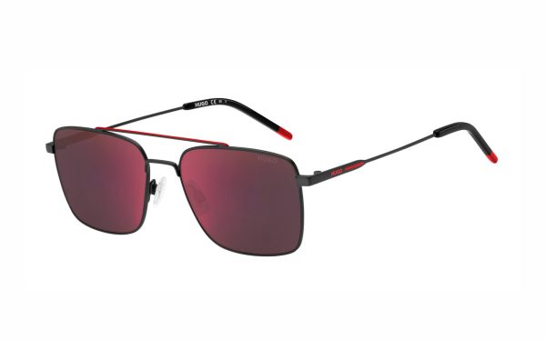 نظارة شمسية هوغو بوس HUG 1177/S BLXAO حجم العدسة 57 شكل الاطار مستطيل لون العدسة أحمر رجالي