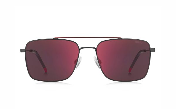 نظارة شمسية هوغو بوس HUG 1177/S BLXAO حجم العدسة 57 شكل الاطار مستطيل لون العدسة أحمر رجالي