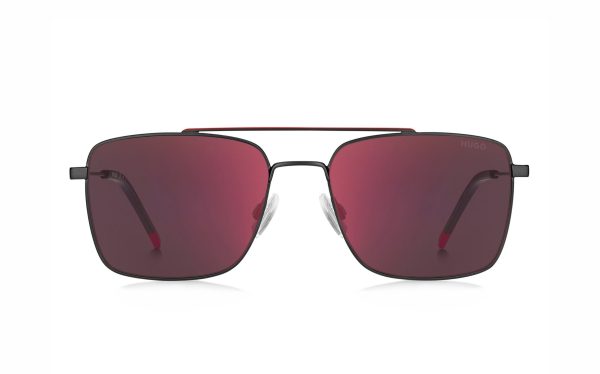 Hugo Boss Sunglasses HUG 1177/S BLXAO Lens Size 57 Frame Shape Rectangle Lens Color Red for Men