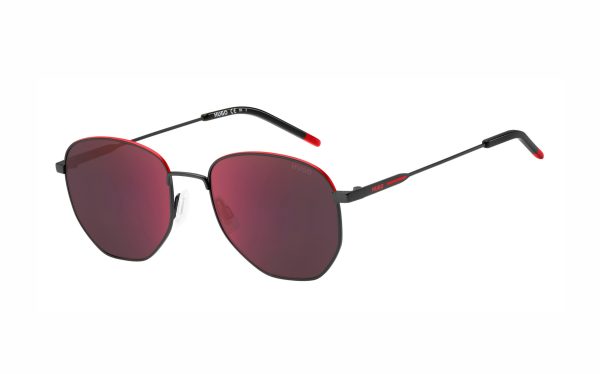Hugo Boss Sunglasses HUG 1178/S BLX/AO Lens Size 55 Frame Shape Hexagon Lens Color Red for Men