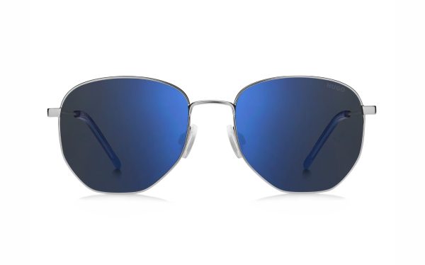 Hugo Boss Sunglasses HUG 1178/S R81XT Lens Size 55 Frame Shape Hexagon Lens Color Blue for Men