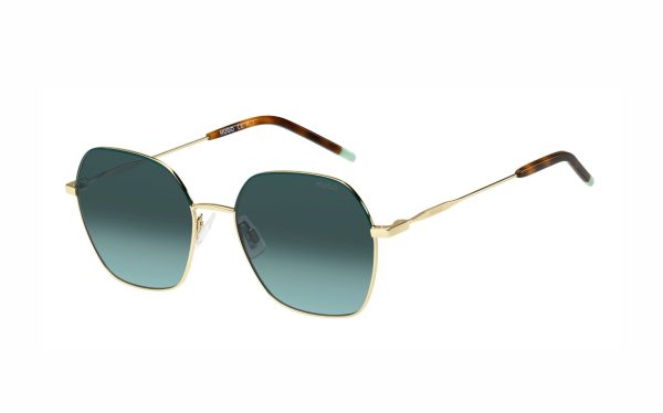Hugo Boss Sunglasses HUG 1183/S CNOEQ Lens Size 56 Frame Shape Hexagon Lens Color Blue Green for Women
