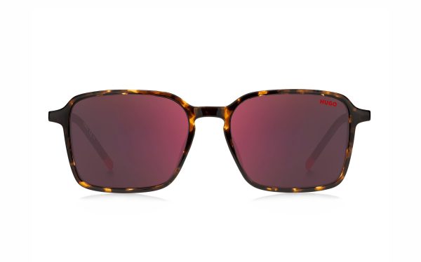 نظارة شمسية هوغو بوس HUG 1228/S 9N4/AO حجم العدسة 53 شكل الاطار مستطيل لون العدسة أحمر رجالي