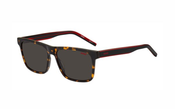 Hugo Boss Sunglasses HUG 1242/S O63/IR Lens Size 56 Frame Shape Rectangle Lens Color Gray for Men