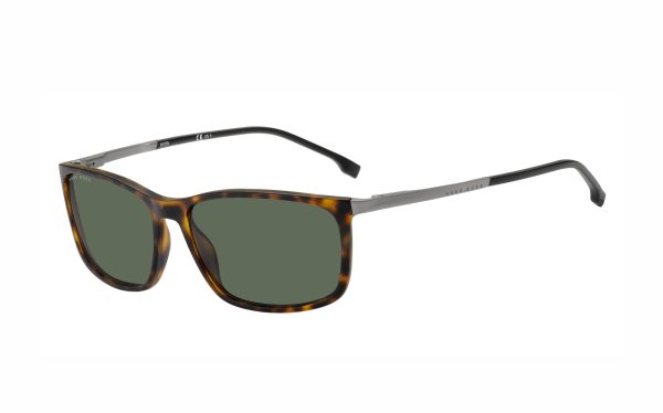 نظارة شمسية هوغو بوس HUG 1248/S N9P/QT حجم العدسة 60 شكل الاطار مستطيل لون العدسة أخضر رجالي