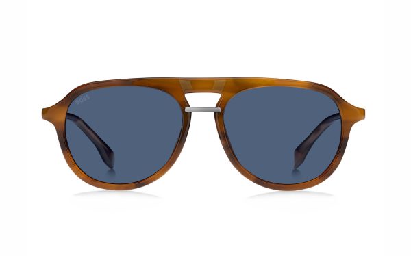 Hugo Boss Sunglasses HUG 1435/S 6C5/KU Lens Size 54 Frame Shape Aviator Lens Color Blue for Men