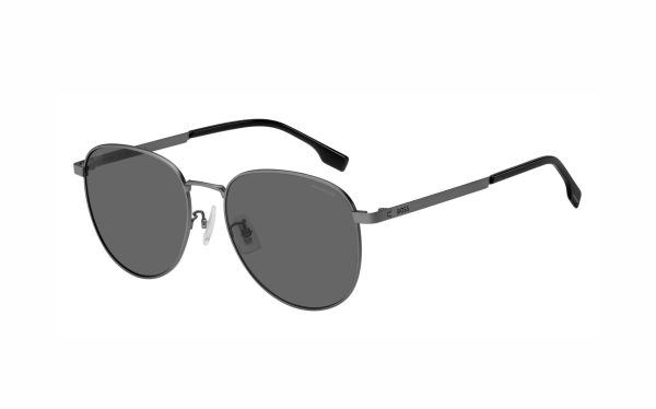 نظارة شمسية هوغو بوس HUG 1536/F/S R80/M9 حجم العدسة 57 شكل الاطار دائري لون العدسة رمادي رجالي