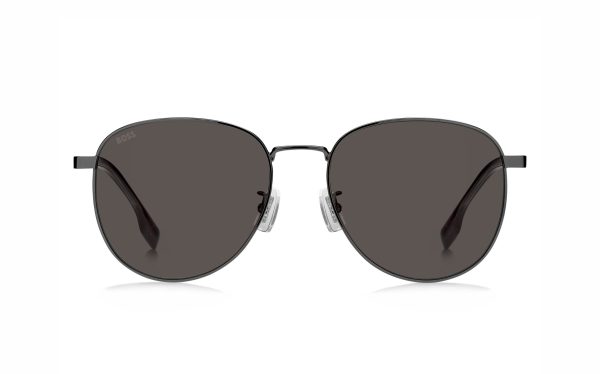 نظارة شمسية هوغو بوس HUG 1536/F/S V81/IR حجم العدسة 57 شكل الاطار دائري لون العدسة رمادي رجالي