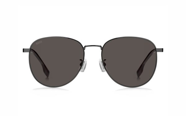 نظارة شمسية هوغو بوس HUG 1536/F/S V81/IR حجم العدسة 57 شكل الاطار دائري لون العدسة رمادي رجالي