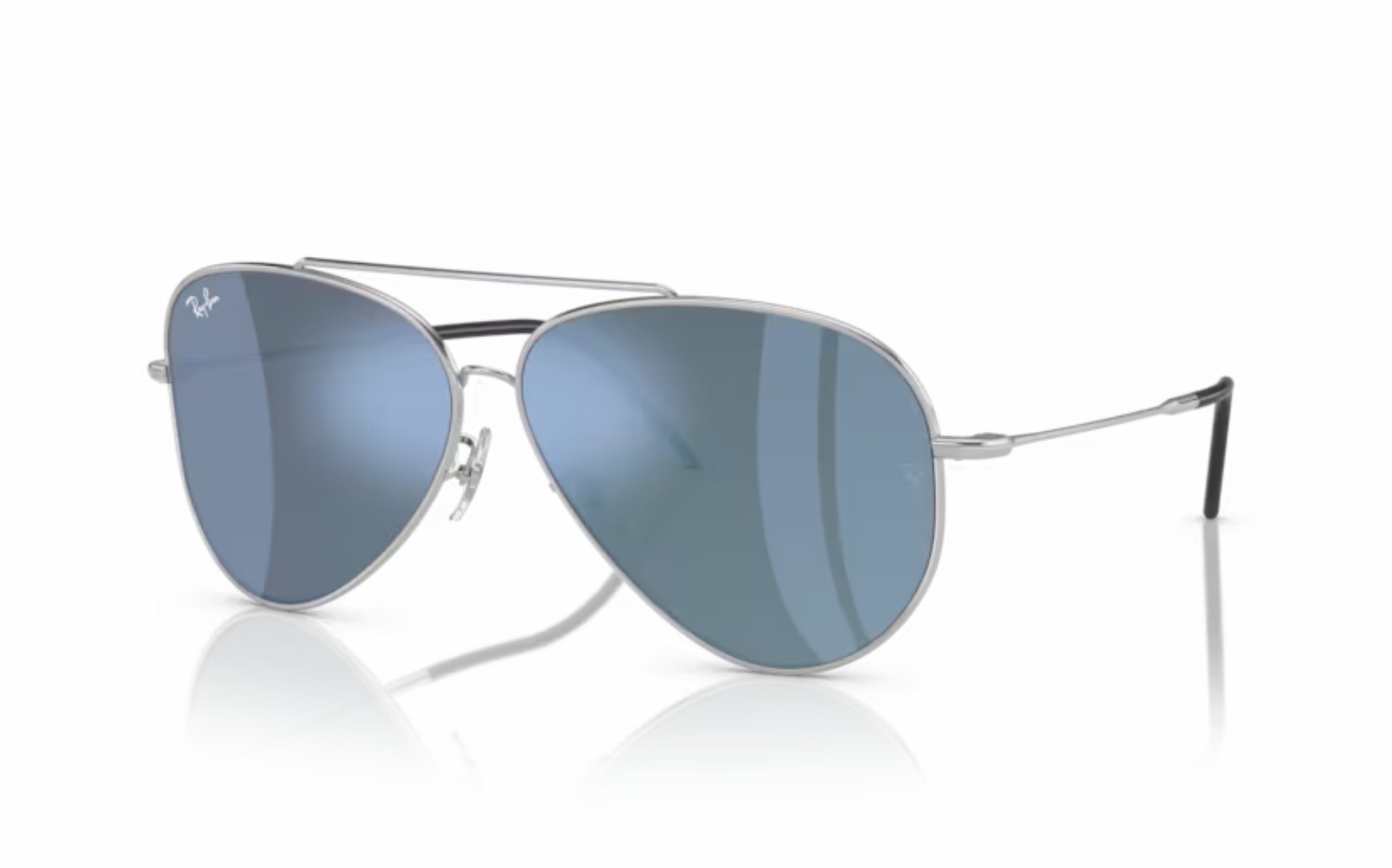 Ban 3025 Ray Ban Rimless Aviator Blue Ray-Ban Sunglasses Aviator 3025  Silver Gradient Light Blue 003/3F