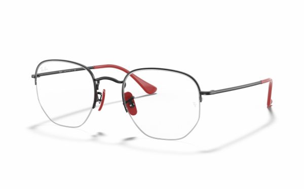 Ray-Ban Scuderia Ferrari Collection Eyeglasses RX 6448-M F028 Lens Size 50 Hexagon Frame Shape for Unisex