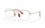 Ray-Ban Scuderia Ferrari Collection Eyeglasses RX 6448-M F029 Lens Size 50 Hexagon Frame Shape for Unisex