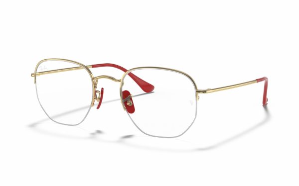 Ray-Ban Scuderia Ferrari Collection Eyeglasses RX 6448-M F029 Lens Size 50 Hexagon Frame Shape for Unisex