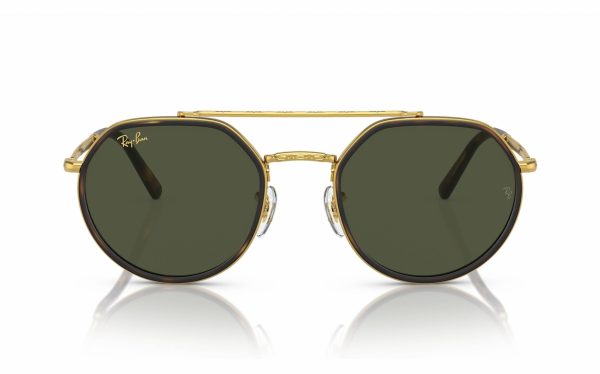 Ray-Ban Sunglasses RB 3765 9196/31 Lens Size 53 Frame Shape Round Lens Color Green For Unisex