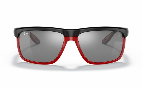 Ray-Ban Scuderia Ferrari Collection Sunglasses RB 4363-M F602/6G Lens Size 61 Frame Shape Rectangular Lens Color Gray for Unisex