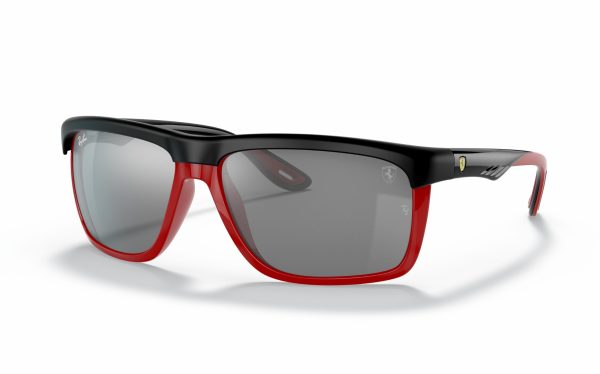Ray-Ban Scuderia Ferrari Collection Sunglasses RB 4363-M F602/6G Lens Size 61 Frame Shape Rectangular Lens Color Gray for Unisex