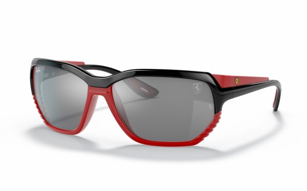 Ray-Ban Ferrari Sunglasses RB 4366-M F676/6G Lens Size 61 Frame Shape Square Lens Color Gray for Unisex