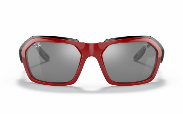 Ray-Ban Scuderia Ferrari Collection Sunglasses RB 4367-M F663/6G Lens Size 59 Frame Shape Curved Lens Color Silver Unisex