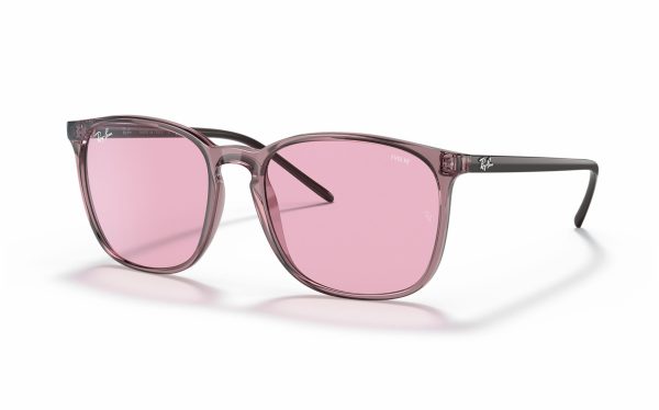 Ray-Ban Sunglasses RB 4387 6574/Q3 Lens Size 56 Frame Shape Square Lens Color Pink for Women